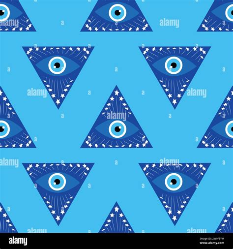 Evil Eye Magic Seamless Pattern Symbol Of Protection Turkish Souvenir