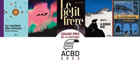 Les 5 Finalistes Pour Le Grand Prix De La Critique ACBD 2023 Sur