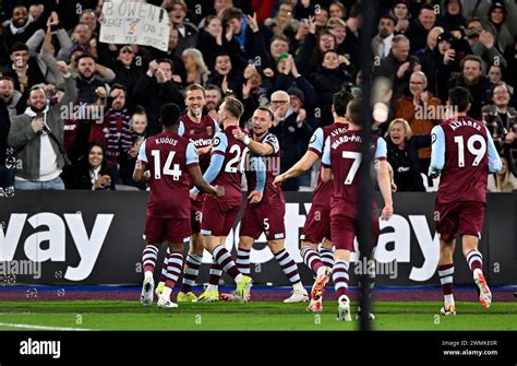 London Uk 26th February 2024 Goal Goalscorer Jarrod Bowen West Ham