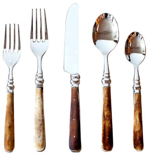 The Ark Collection Bone Handled Flatware Contemporary Flatware