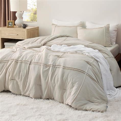 Amazon Bedsure Twin Comforter Set With Sheet Pieces Soft Beige