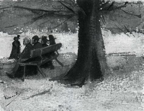 Vincent Van Gogh Bench With Four Persons