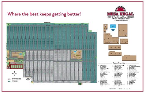 Mesa Regal RV Resort Map