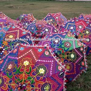 Wholesale Lot Decorative Umbrellas Indian Hand Embroidered Etsy