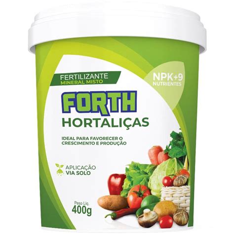 Adubo Fertilizante FORTH Hortaliças 400g Crescimento Forte Adubo para