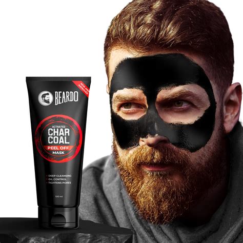 Beardo Activated Charcoal Peel Off Mask For Men Blackhead Removal