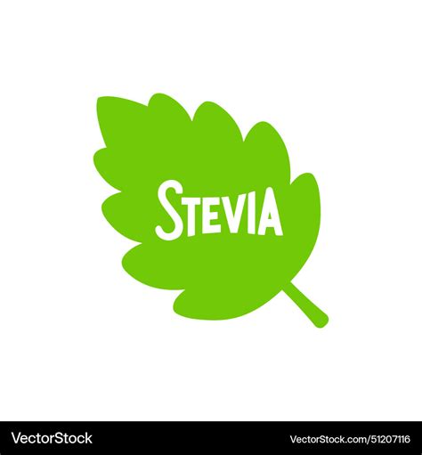 Stevia Rebaudiana Logo Icon Leaf Royalty Free Vector Image