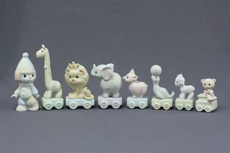 1985 Precious Moments Birthday Series Trainset Of 8 Etsy Precious