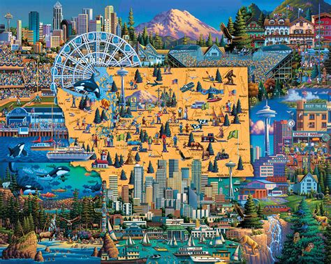 Best Of Seattle 500 Pieces Dowdle Folk Art Puzzle Warehouse