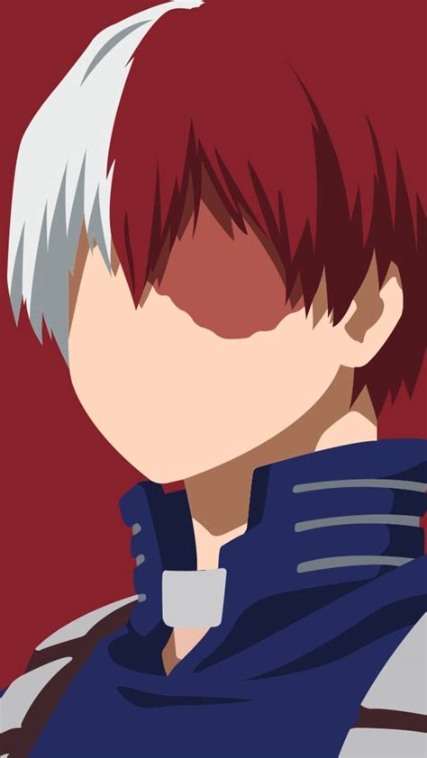 Download My Hero Academia Todoroki Minimalist Close Up Wallpaper