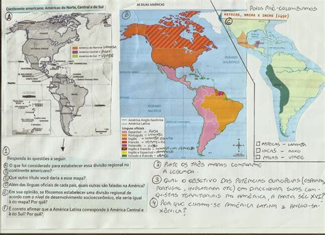 Atividades Sobre O Continente Americano Revoeduca