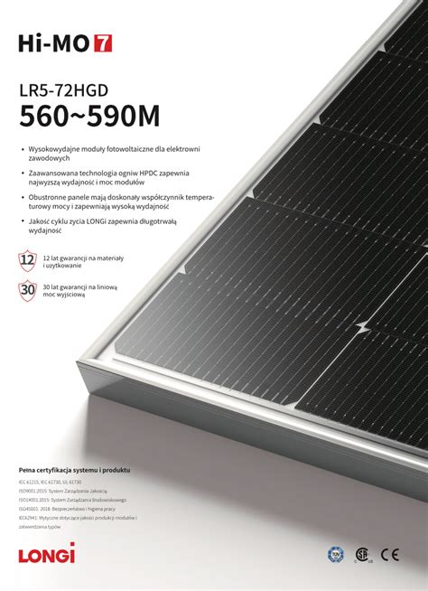 Panel Fotowoltaiczny Longi Lr Hgd M Bifacial Sf Dobra Cena