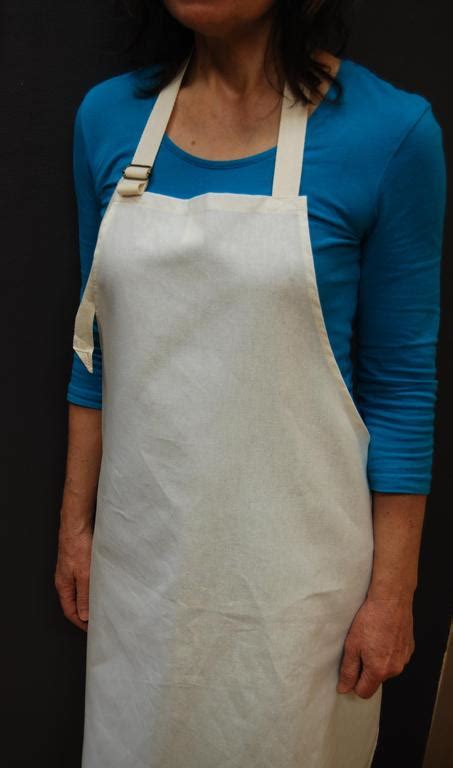 Hemp Organic Cotton Apron Natural Adjustable Neck Made In Australia