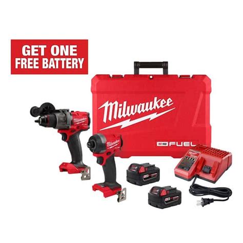 Milwaukee 3697-22 M18 FUEL 18V Lithium-Ion Brushless Cordless Hammer ...