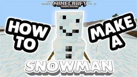 How To Make Build A Snowman In Mcpe 1 0 Minecraft Pe Mcpe How To 50 Youtube