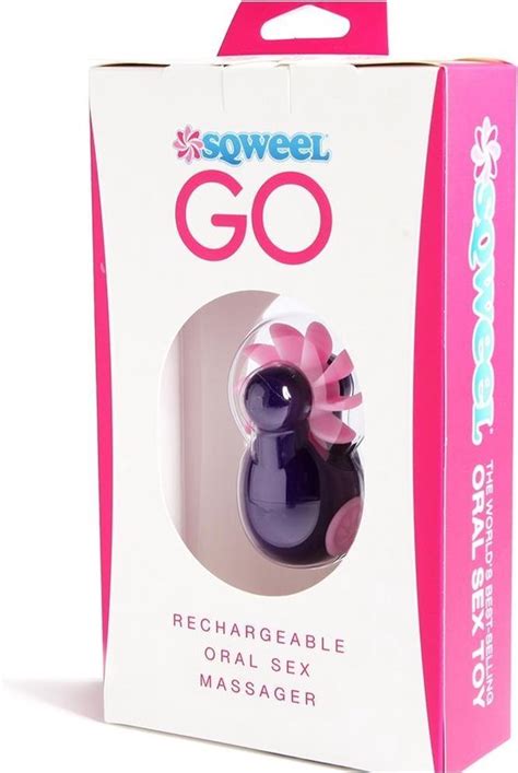 Sqweel Go Rechargeable Oral Sex Simulator Purple Clitoral