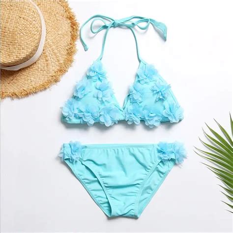 2019 Sexy Flowers Bandage Pink Bikini Set Women Swimsuit Push Up Mini