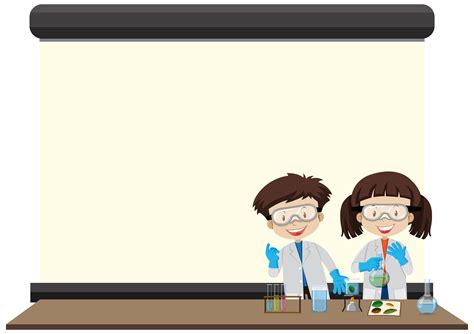 Science Frame Template with Kids 696053 Vector Art at Vecteezy