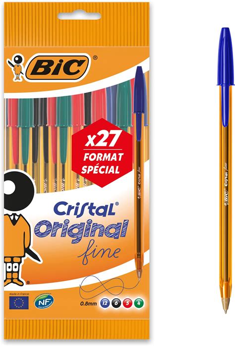 Bic Cristal Original Stylos Bille Pointe Moyenne Mm Couleurs