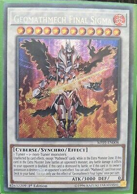 Yugioh Geomathmech Final Sigma Secret Rare St Edition Myfi En Nm Ebay