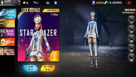 Free Fire Star Gazer Bundle In Diamond Royale All You Need To Know