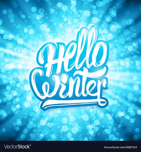 Hello Winter Greeting Card Background Royalty Free Vector