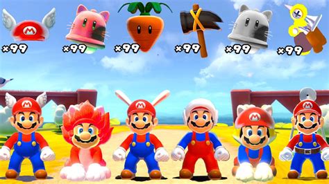 All New Power Ups In Super Mario 3d World Bowsers Fury Youtube