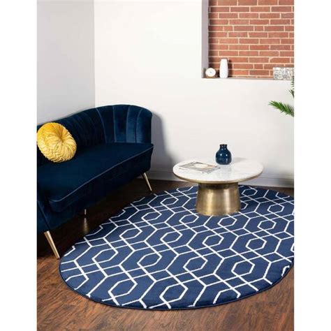 Marilynmonroe Glam Navy Blue Silver Area Rug And Reviews Wayfair