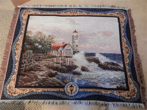 Thomas Kinkade Painter Of Light Tapestry Blanket Throw Rug 49 X 61