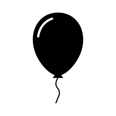 Balloon Silhouette Icon Decoration Of Event Design Vector 26729589