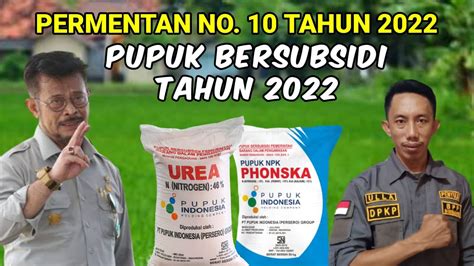 Pupuk Bersubsidi Permentan Nomor Tahun Tentang Tata Kelola