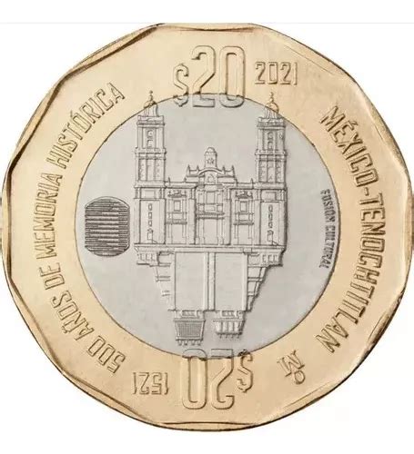 comprar Moneda 20 Pesos 500 Años México Tenochtitlan