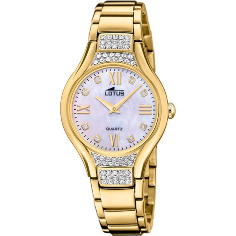 Reloj Lotus 189111 Crema Correa De Acero Inoxidable 316l Mujer