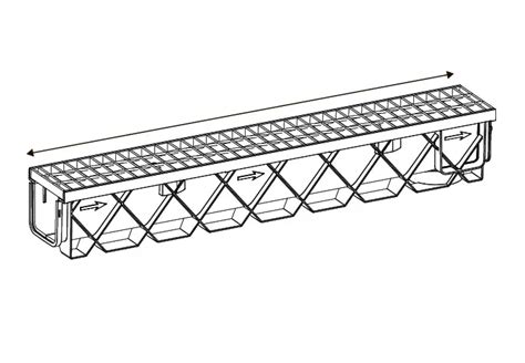 Storm Drain Pro 100 1m With Class B Galvanised Grate Reln