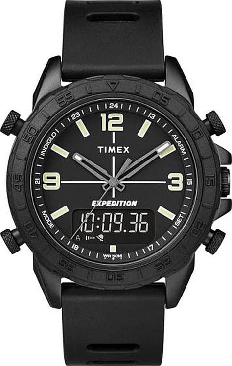 Men S Timex Expedition Pioneer Black Digital Analog Watch Tw4b17000