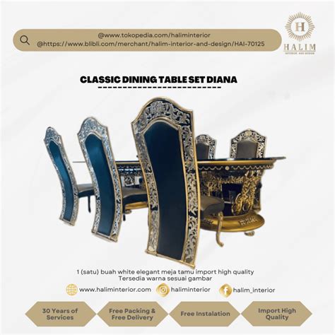 Classic Dining Table Set Halim Interior And Design Halim Interior