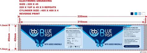 Bluebash PVC Water Bottle Shrink Label Packaging Type Piece At 0 18