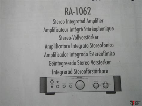 Rotel Rr At Remote Control And Owner S Manual For Rotel Stereo