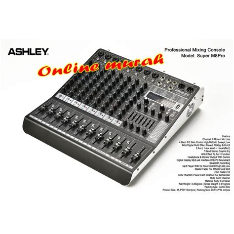 Jual Mixer Ashley Super M8 Pro M8pro Original 10 Channel 8 Mono 2