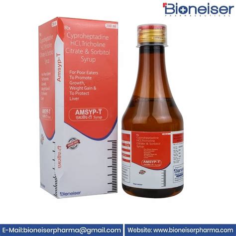 Cyproheptadine Hcl Tricholine Citrate Syrup For Hospital Packaging