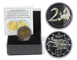 Proof Finland 2 Euro 2007 90th Anniversary Of Finland S Independence