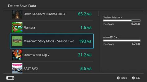 The internal storage on my Switch is completely full with just save ...