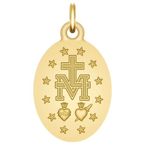 M Daille Vierge Miraculeuse Or Jaune Ct Nacre Premiercadeau