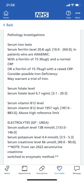 Ferritin Levels And Bloods Results Mumsnet