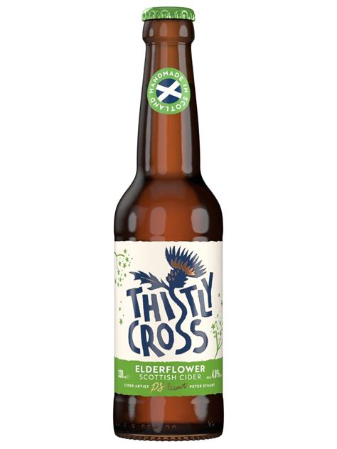 Thistly Cross Cider Elderflower 6 9 Vol 12 X 33cl EW Flasche Pepillo Ch