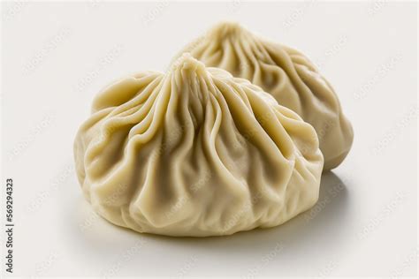 Xiao long bao Chinese dumpling in white background with generative ai ...