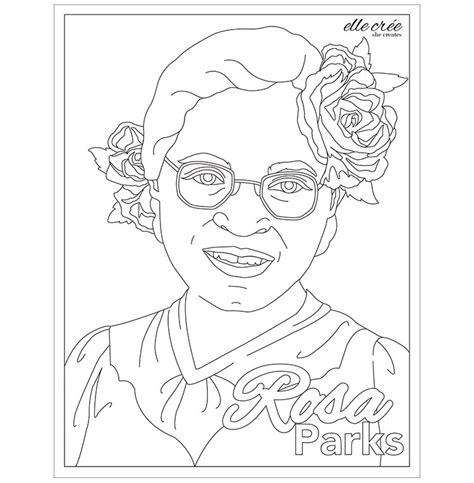 Rosa Parks Coloring Page Printable