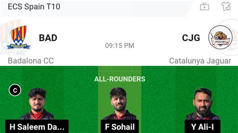 BAD Vs CJG Dream11 BAD Vs CJG Dream11 Prediction BAD Vs CJG ECS