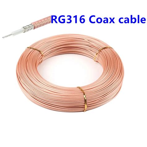 10meter RG316 Coaxial Cable 2 5mm 50 Ohm Low Loss 30ft For Crimp