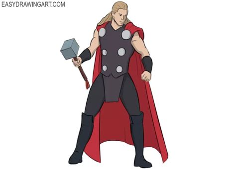 How To Draw Thor Easy Drawing Art